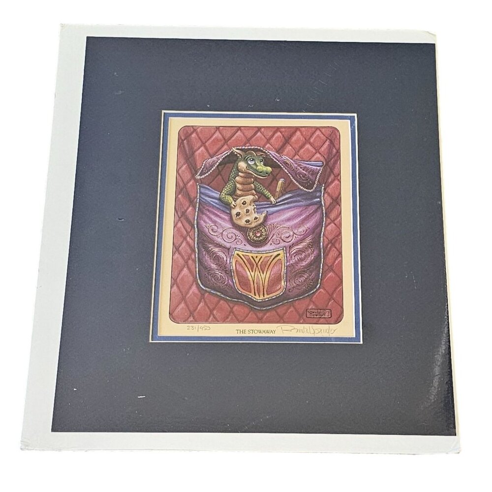 Randal Spangler Limited Edition Print The Stowaway 231/950 Fantasy Dragon Dragli